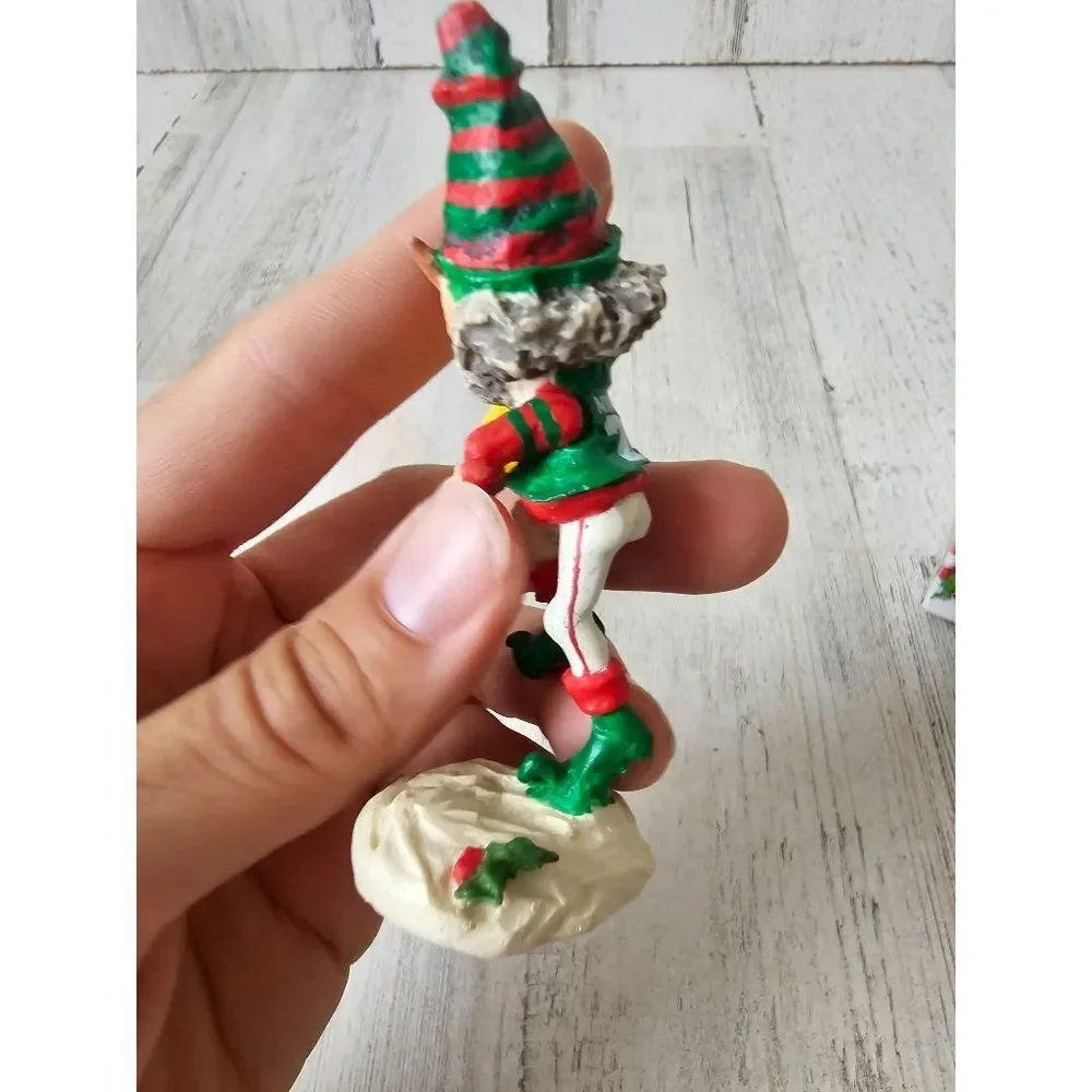 Enesco nimble AS IS football player Sandi zimnicki North Pole village elf vintag